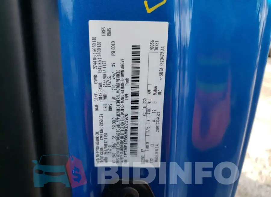 1FTMF1EB9MKD73970 Photo# 12