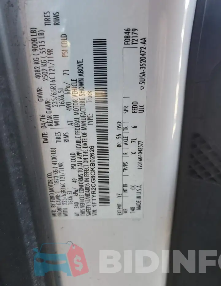 1FTYR2CG8GKB02626 Photo# 12