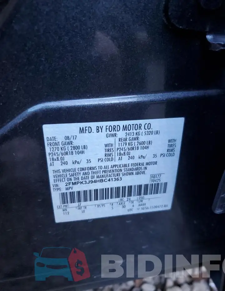 2FMPK3J94HBC41363 Photo# 13