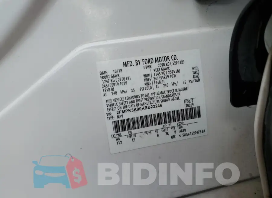 2FMPK3K90KBB22246 Photo# 12