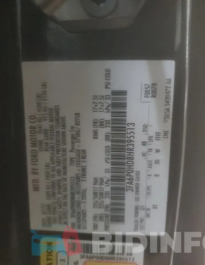 3FA6P0HD8HR395513 Photo# 12