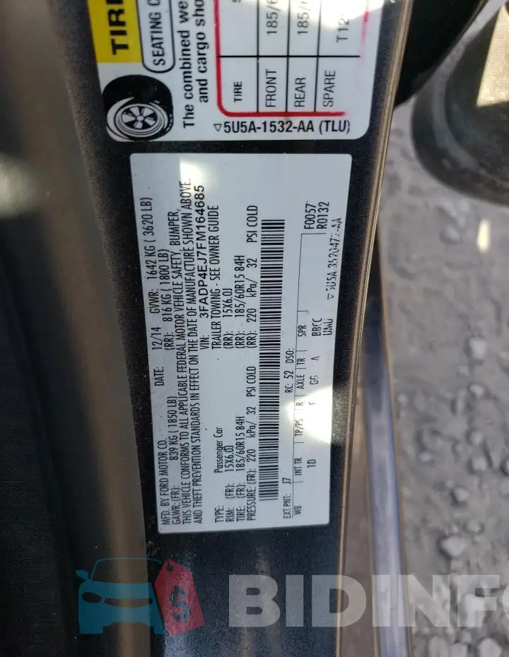 3FADP4EJ7FM164685 Photo# 12