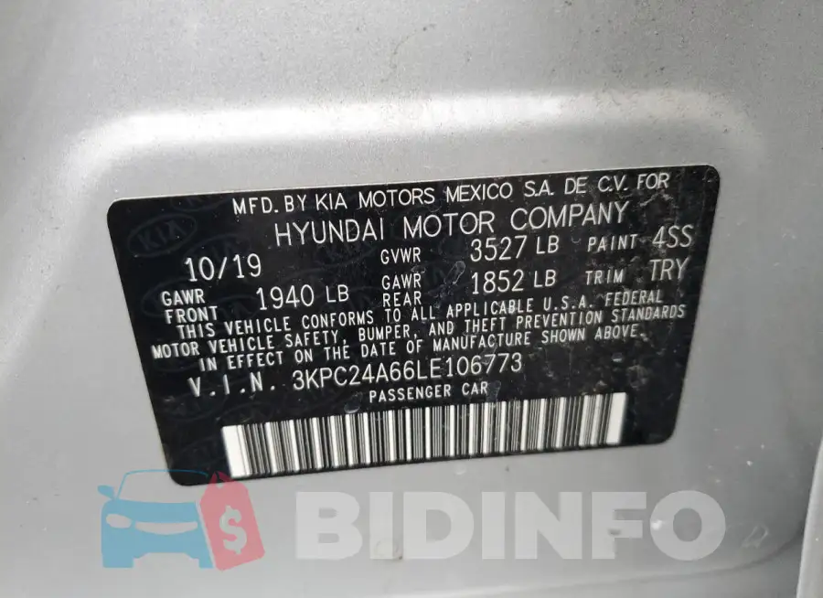 3KPC24A66LE106773 Photo# 12