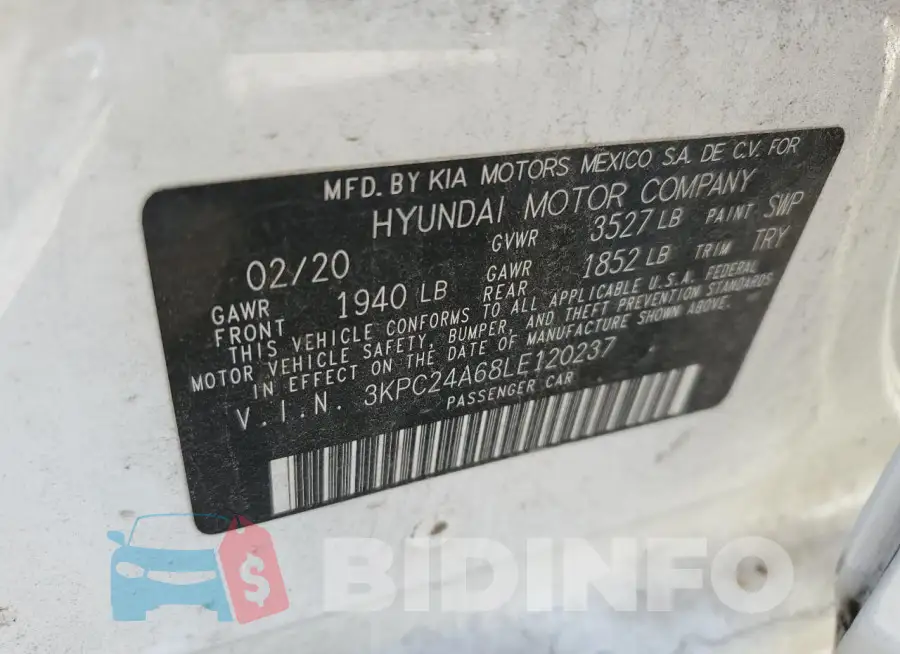 3KPC24A68LE120237 Photo# 12