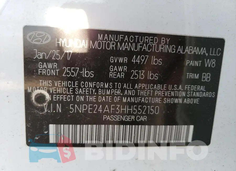 5NPE24AF3HH552150 Photo# 12