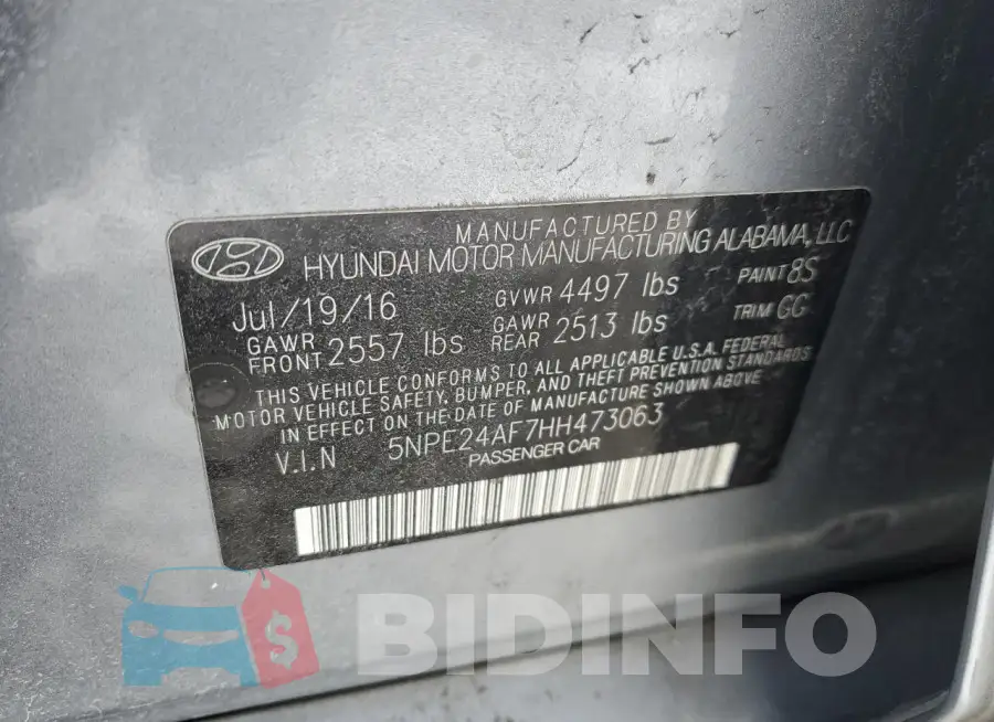 5NPE24AF7HH473063 Photo# 12