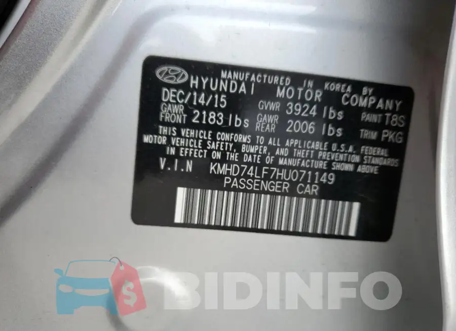 KMHD74LF7HU071149 Photo# 12