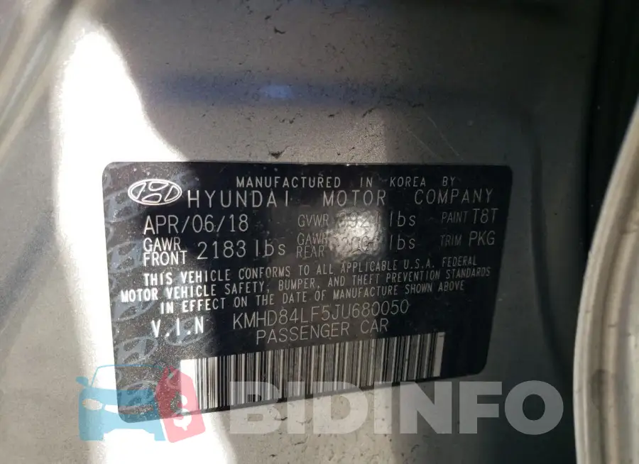 KMHD84LF5JU680050 Photo# 13