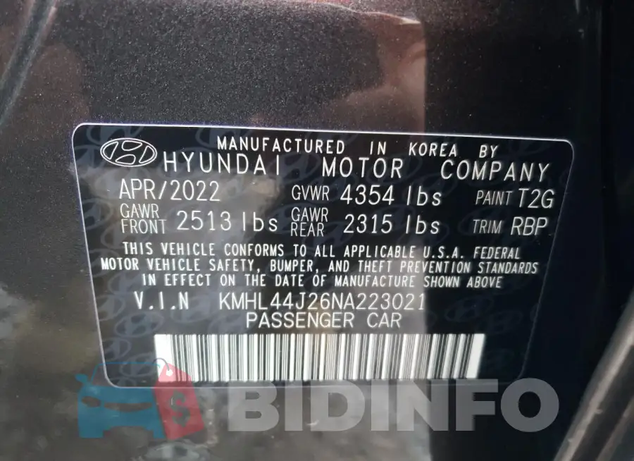 KMHL44J26NA223021 Photo# 12