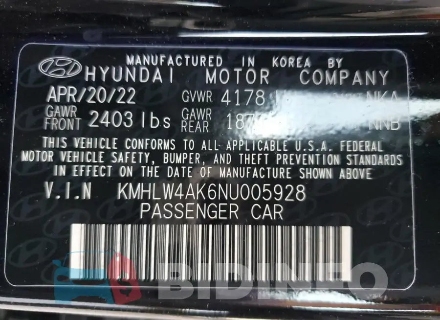 KMHLW4AK6NU005928 Photo# 12