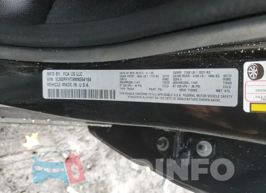 1C6SRFHT9MN564164 Photo# 13