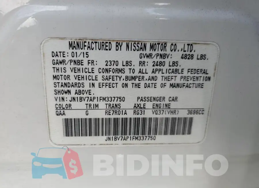 JN1BV7AP1FM337750 Photo# 13