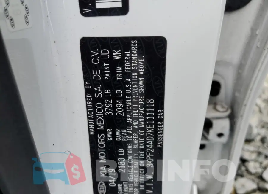 3KPF24AD7KE111118 Photo# 12