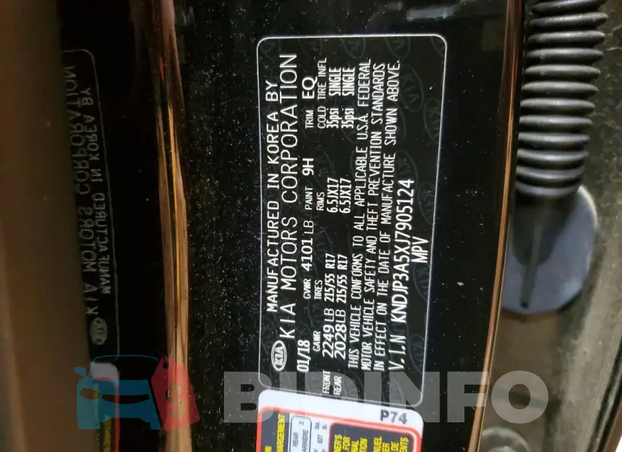 KNDJP3A5XJ7905124 Photo# 13