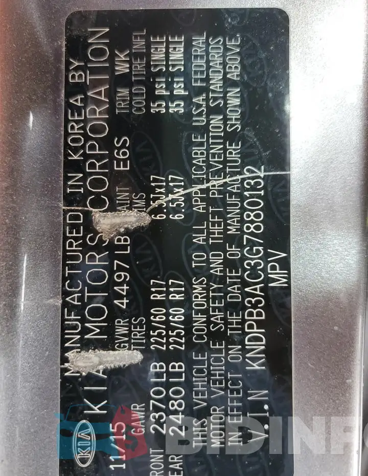 KNDPB3AC3G7880132 Photo# 14