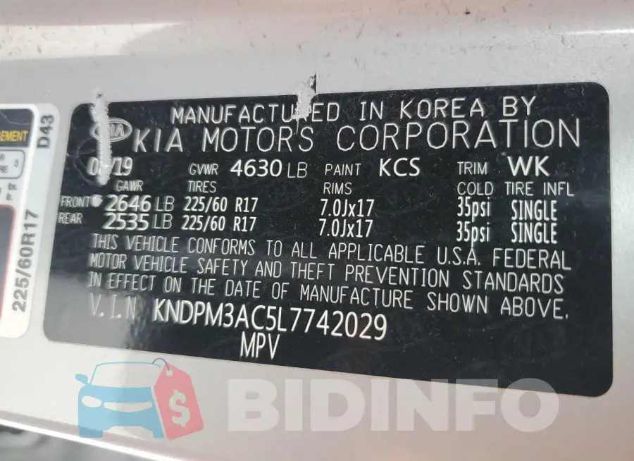 KNDPM3AC5L7742029 Photo# 14
