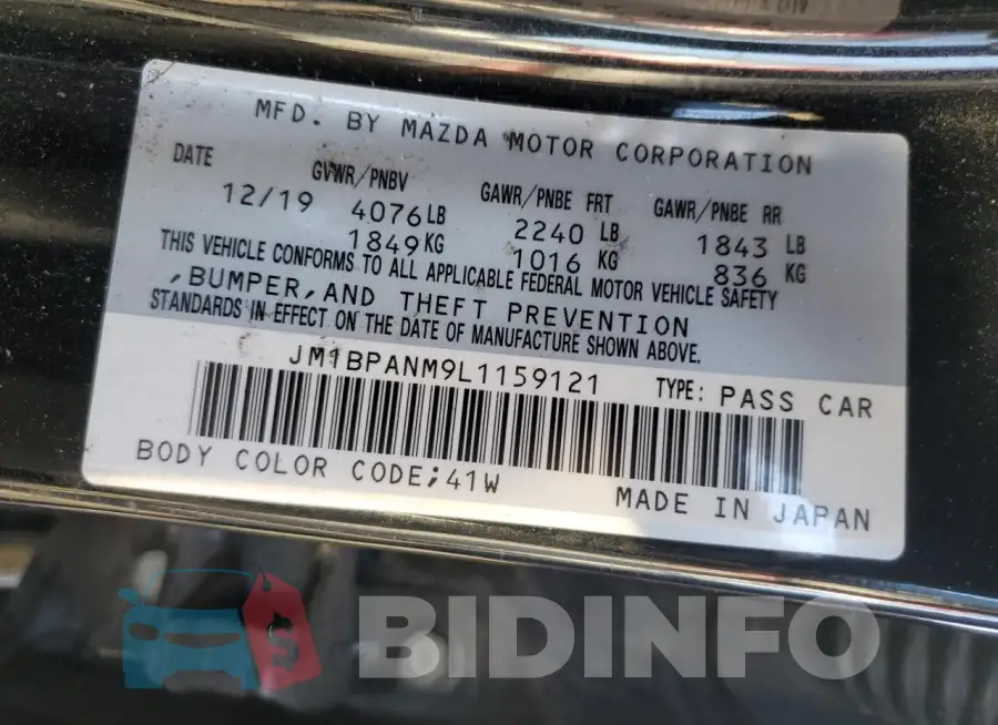JM1BPANM9L1159121 Photo# 12