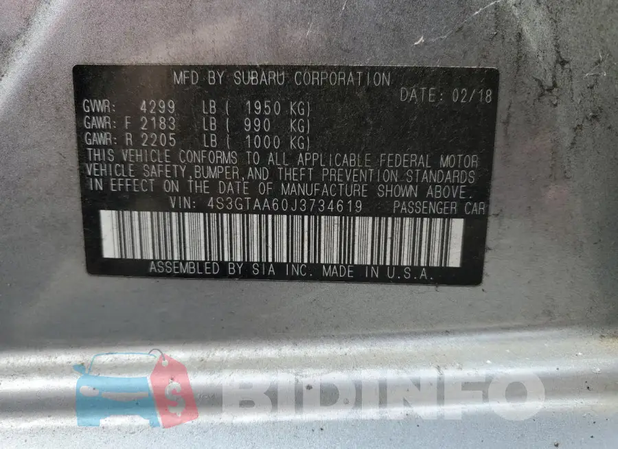 4S3GTAA60J3734619 Photo# 13