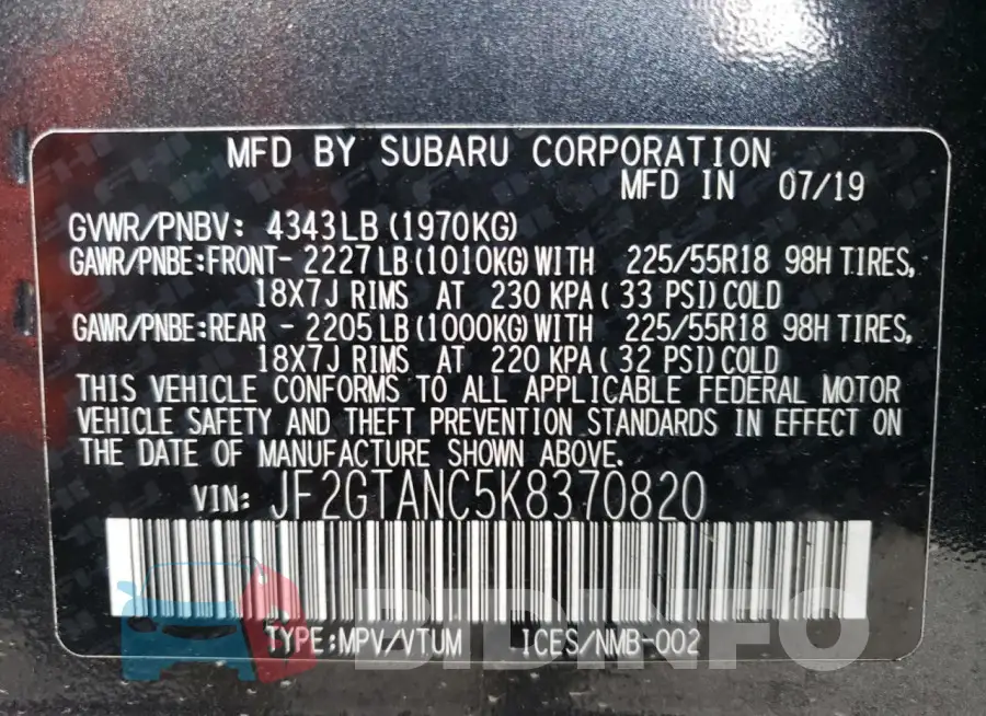 JF2GTANC5K8370820 Photo# 14