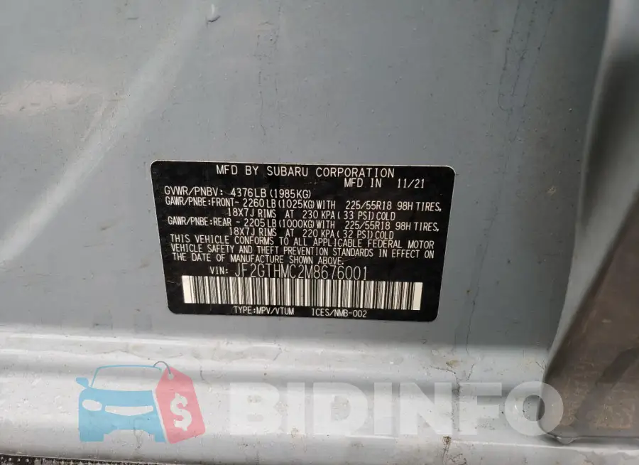 JF2GTHMC2M8676001 Photo# 13
