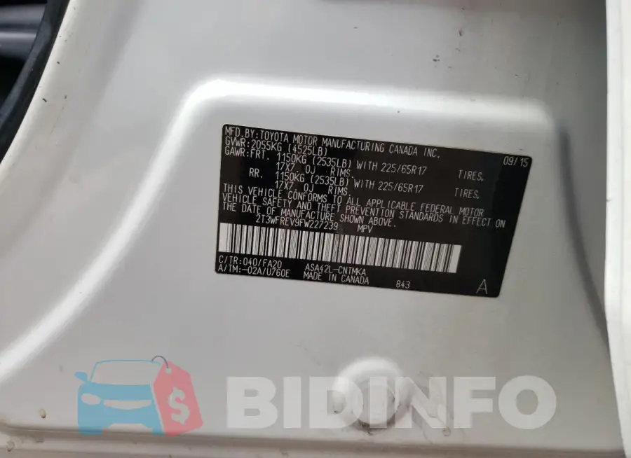2T3WFREV9FW227239 Photo# 13