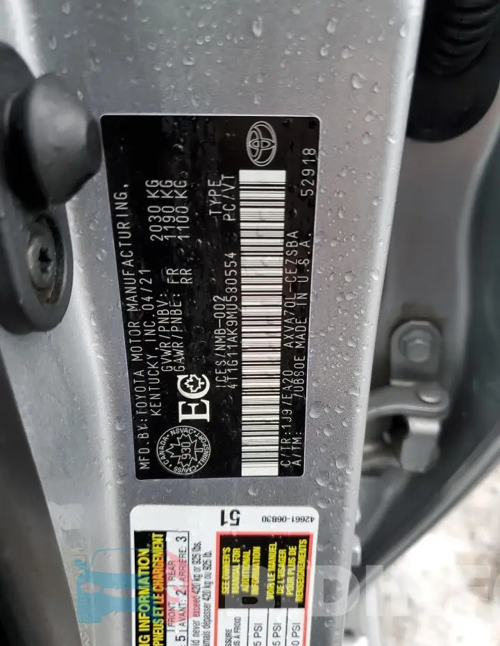 4T1G11AK9MU580554 Photo# 12