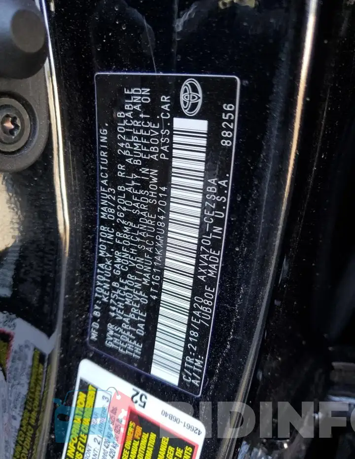 4T1G11AKXRU847014 Photo# 12