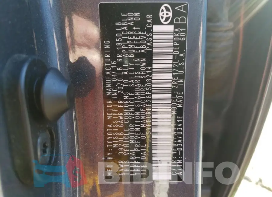 5YFBURHE2GP508214 Photo# 12