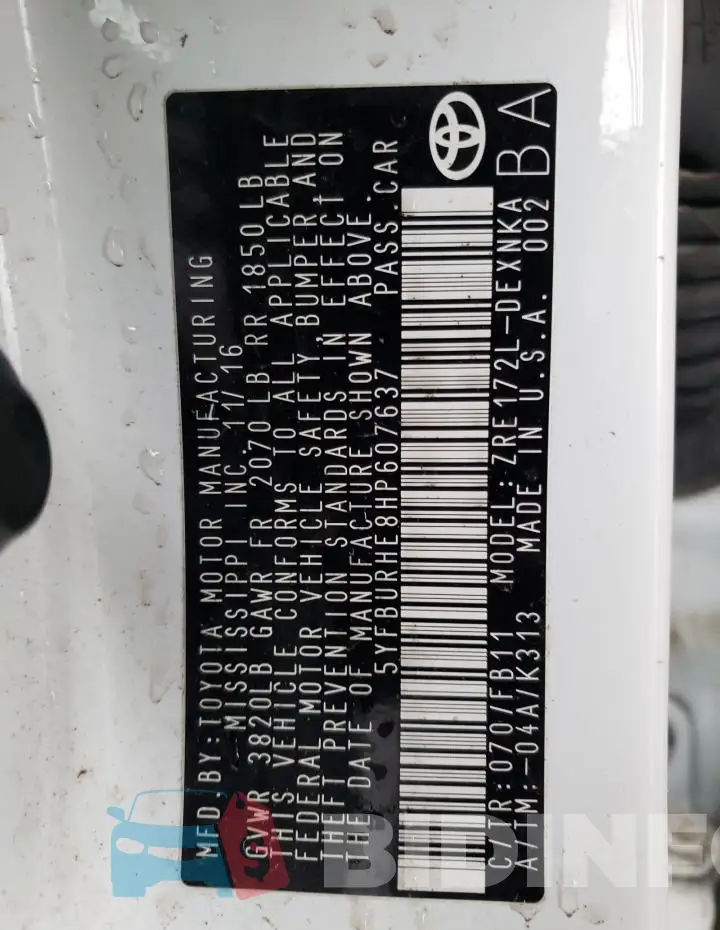 5YFBURHE8HP607637 Photo# 12