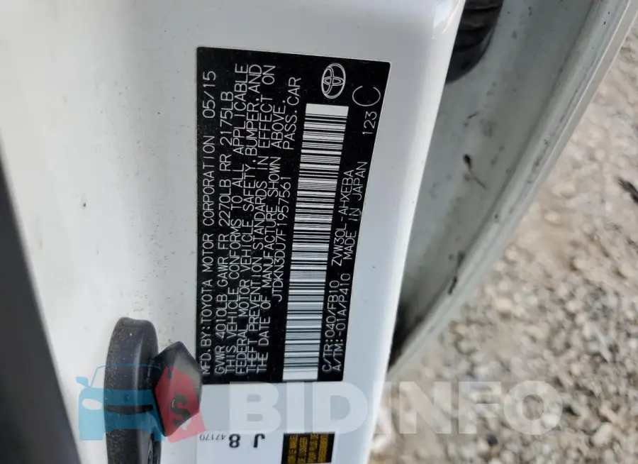 JTDKN3DU7F1957561 Photo# 12