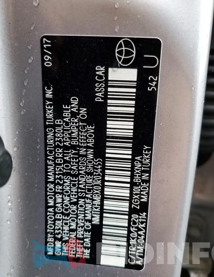 NMTKHMBX0JR034455 Photo# 12