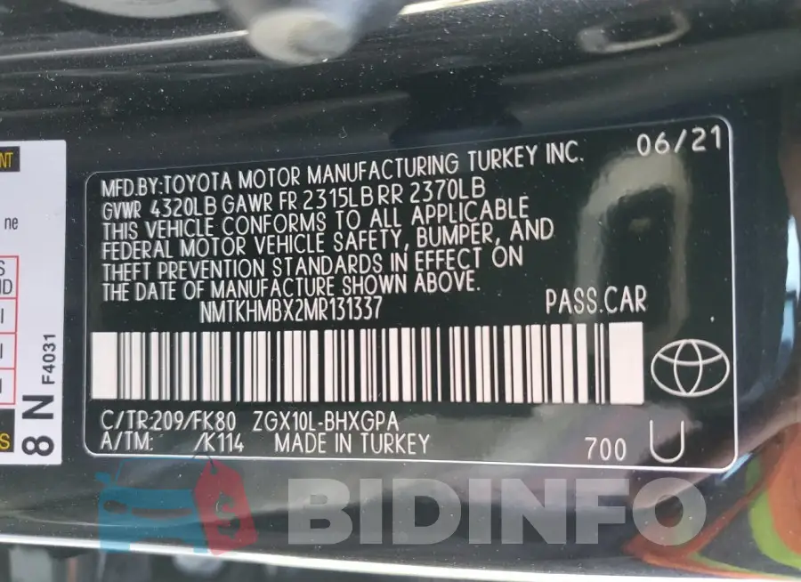 NMTKHMBX2MR131337 Photo# 12