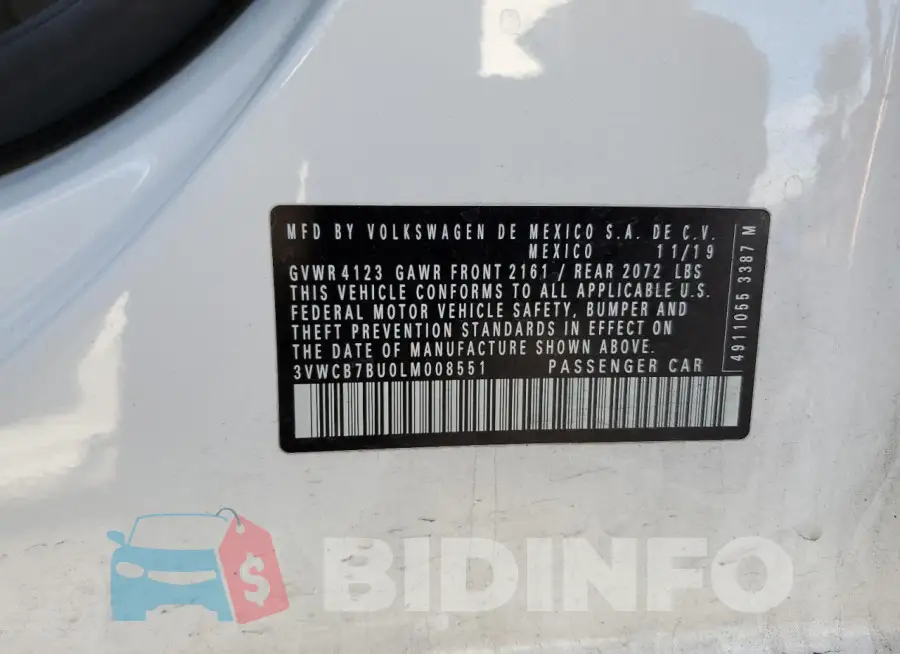 3VWCB7BU0LM008551 Photo# 12