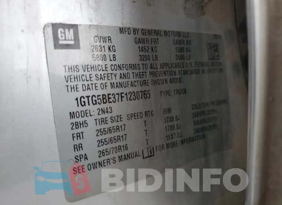 1GTG5BE37F1230765 Photo# 12