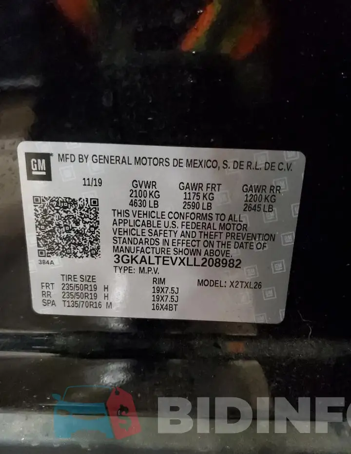 3GKALTEVXLL208982 Photo# 13