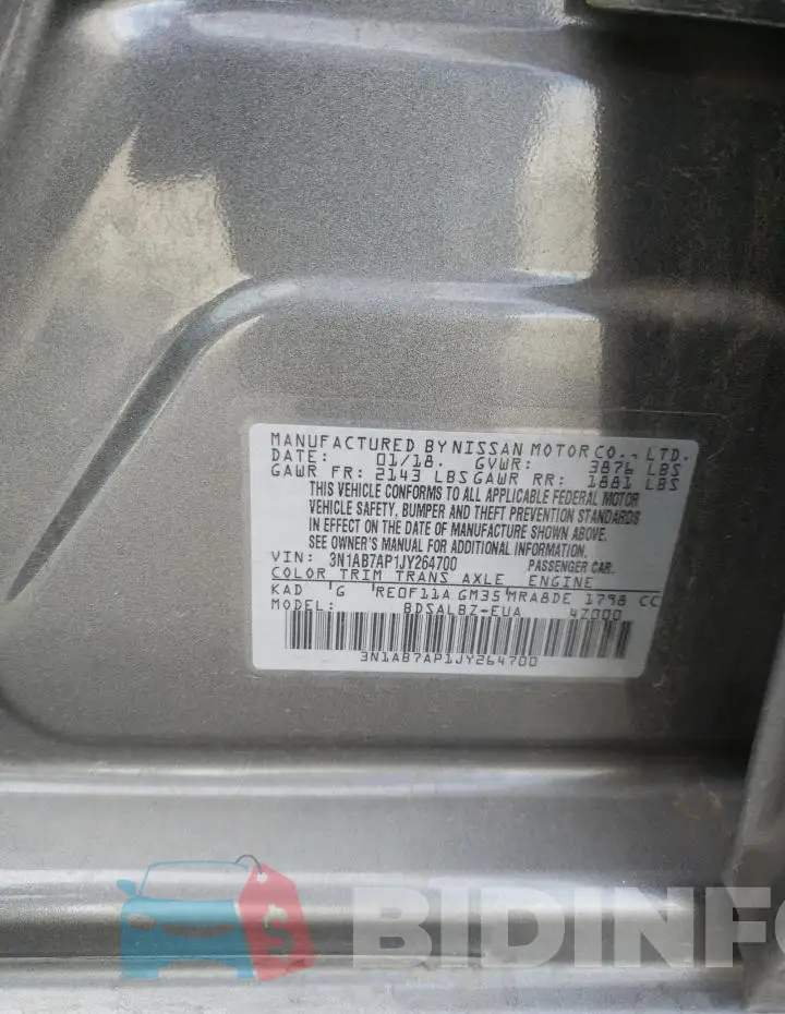 3N1AB7AP1JY264700 Photo# 13