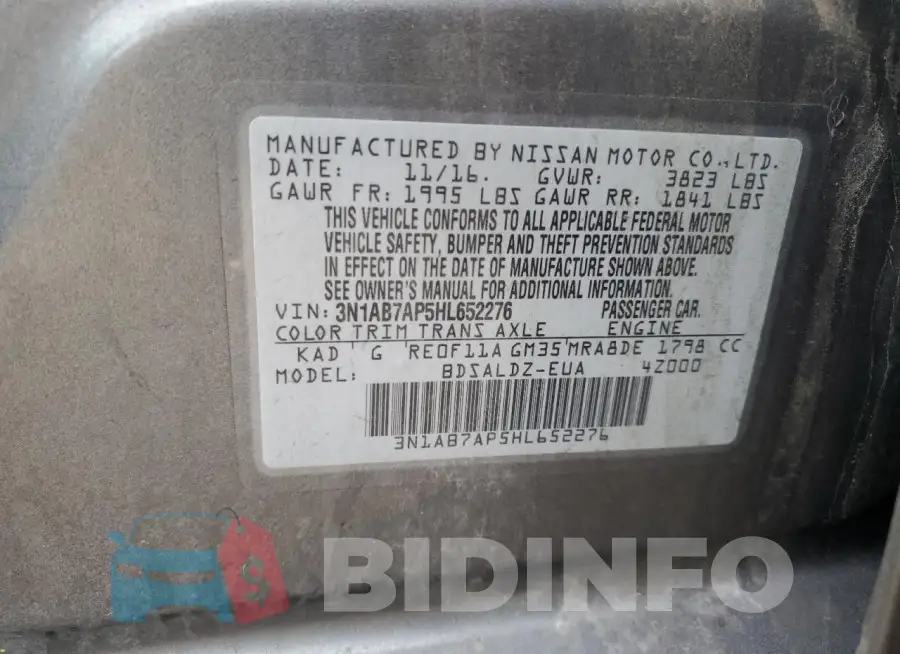 3N1AB7AP5HL652276 Photo# 12
