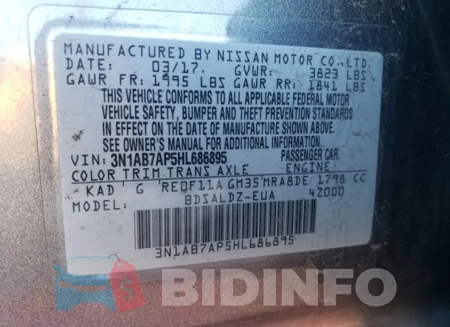 3N1AB7AP5HL686895 Photo# 12