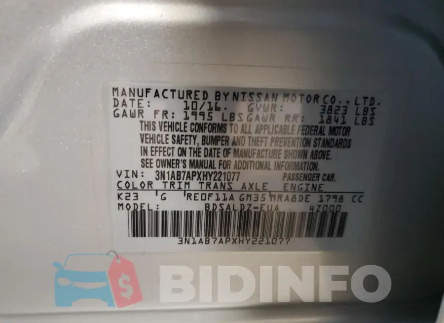 3N1AB7APXHY221077 Photo# 12