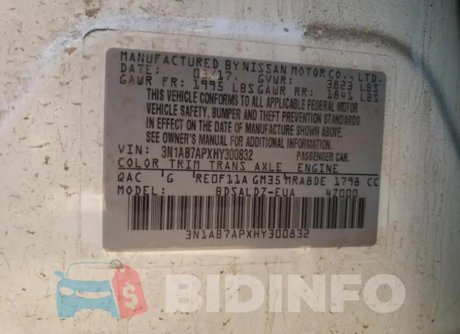 3N1AB7APXHY300832 Photo# 12