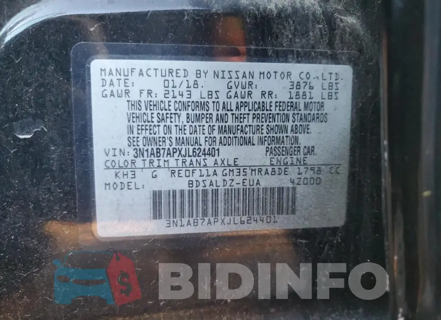 3N1AB7APXJL624401 Photo# 12