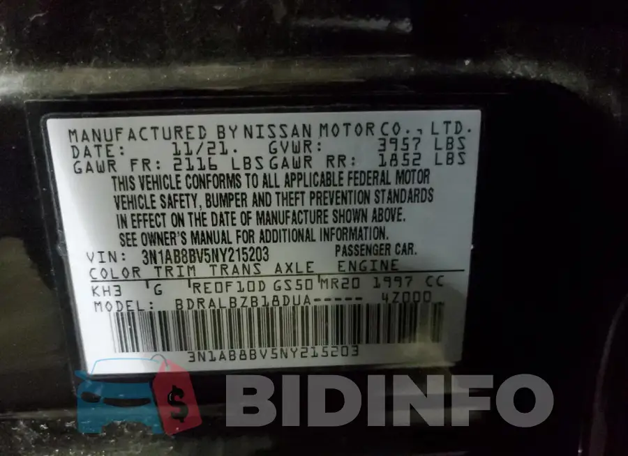 3N1AB8BV5NY215203 Photo# 12