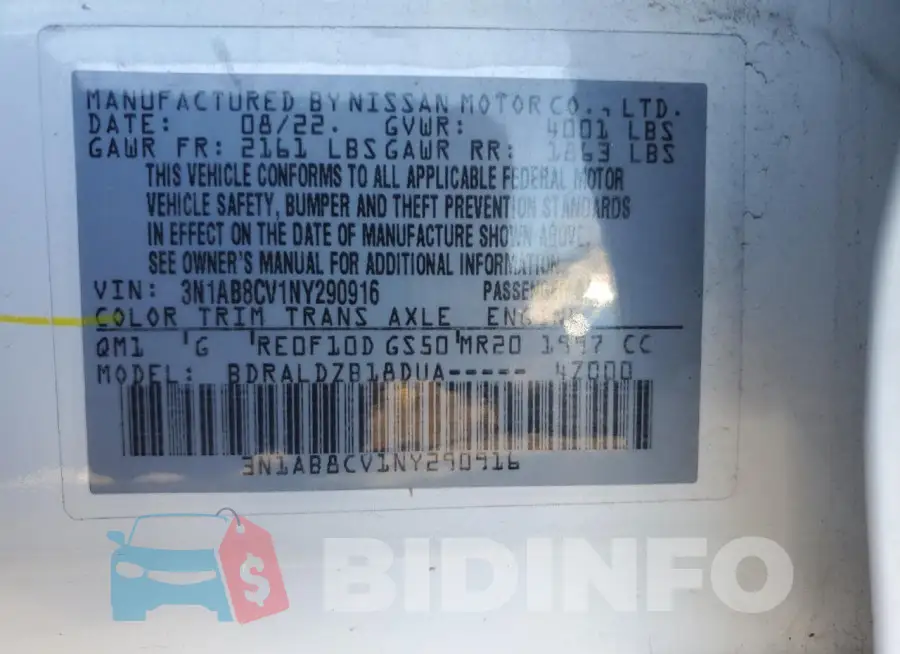 3N1AB8CV1NY290916 Photo# 12