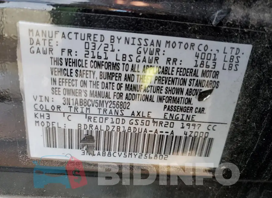 3N1AB8CV5MY256802 Photo# 12