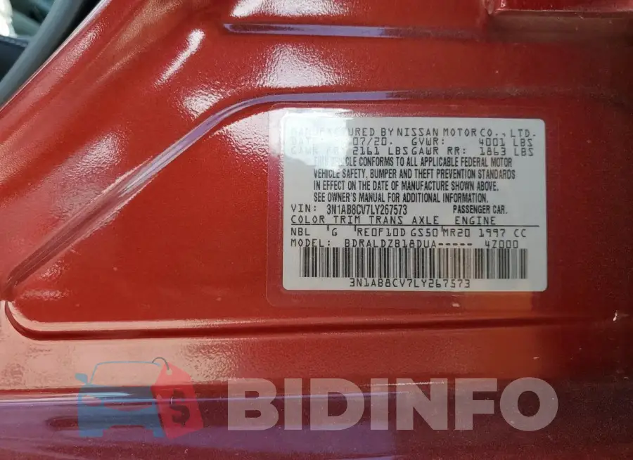 3N1AB8CV7LY267573 Photo# 12