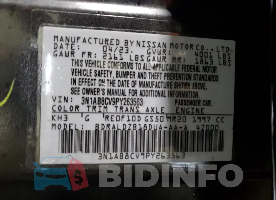 3N1AB8CV9PY263563 Photo# 12