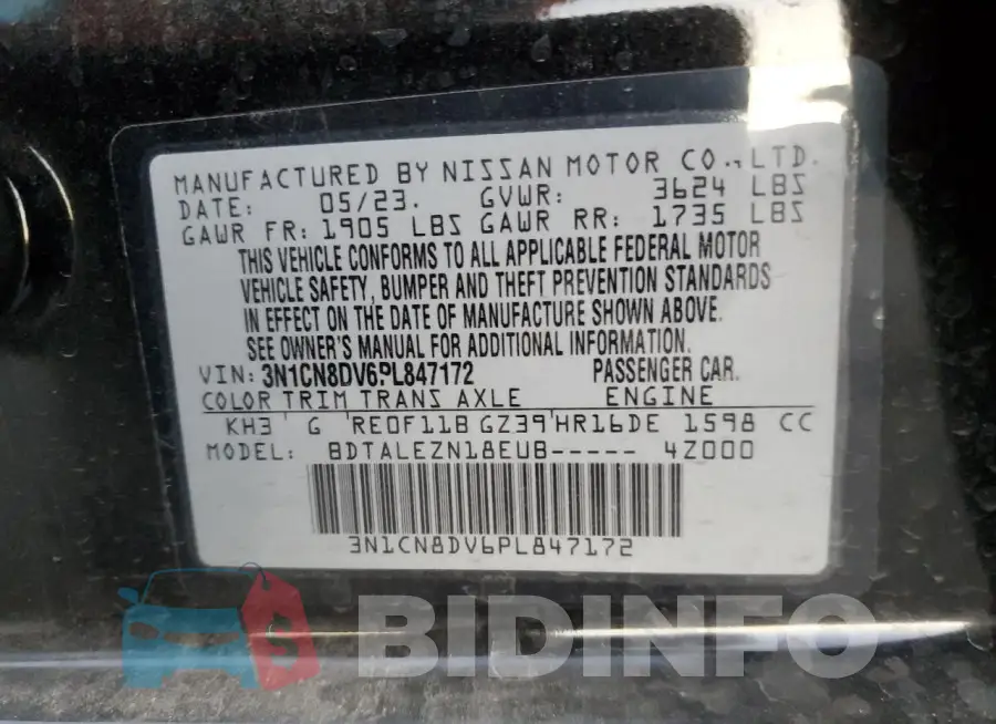 3N1CN8DV6PL847172 Photo# 12