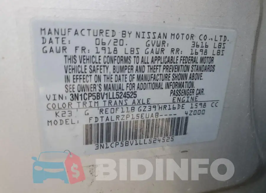 3N1CP5BV1LL524525 Photo# 13
