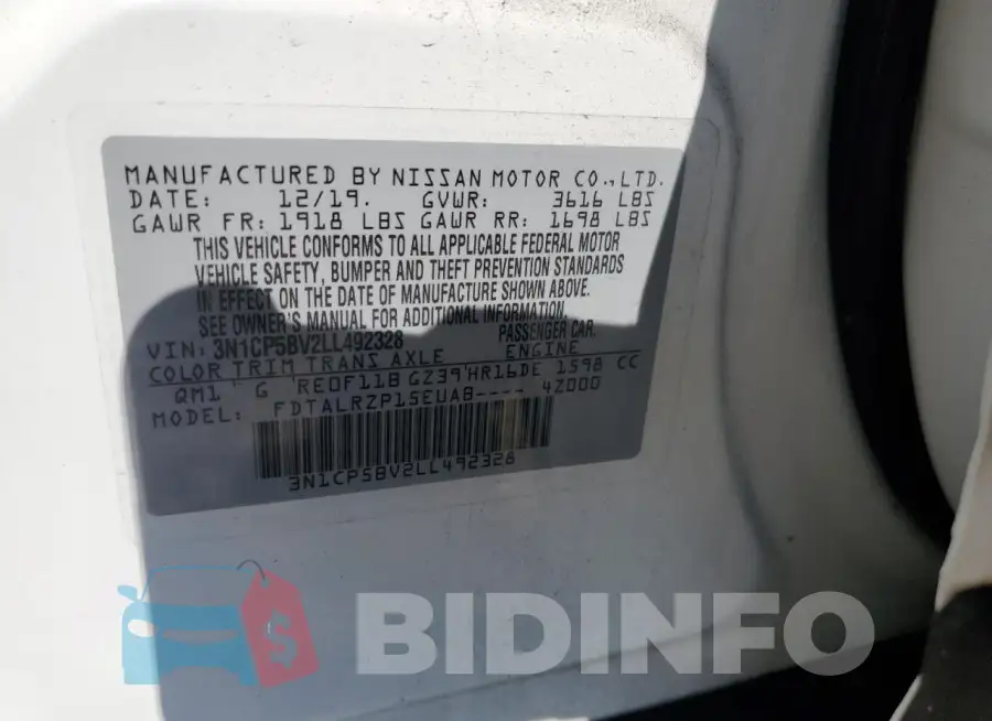 3N1CP5BV2LL492328 Photo# 13