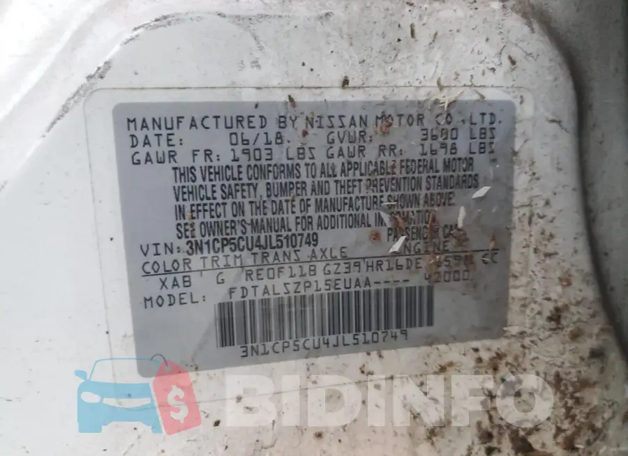 3N1CP5CU4JL510749 Photo# 13